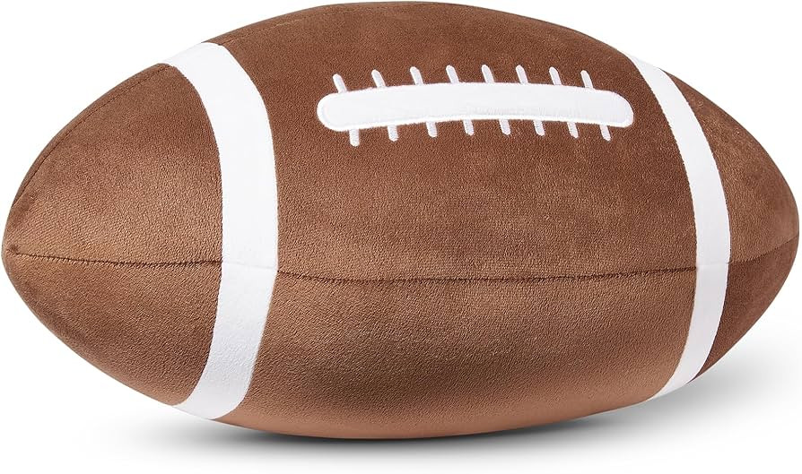 Amazon Basics Kids Plush Football Pillow, Soft Premium Brown Room D\u00e9cor, 15" L x 10" W | Amazon (US)