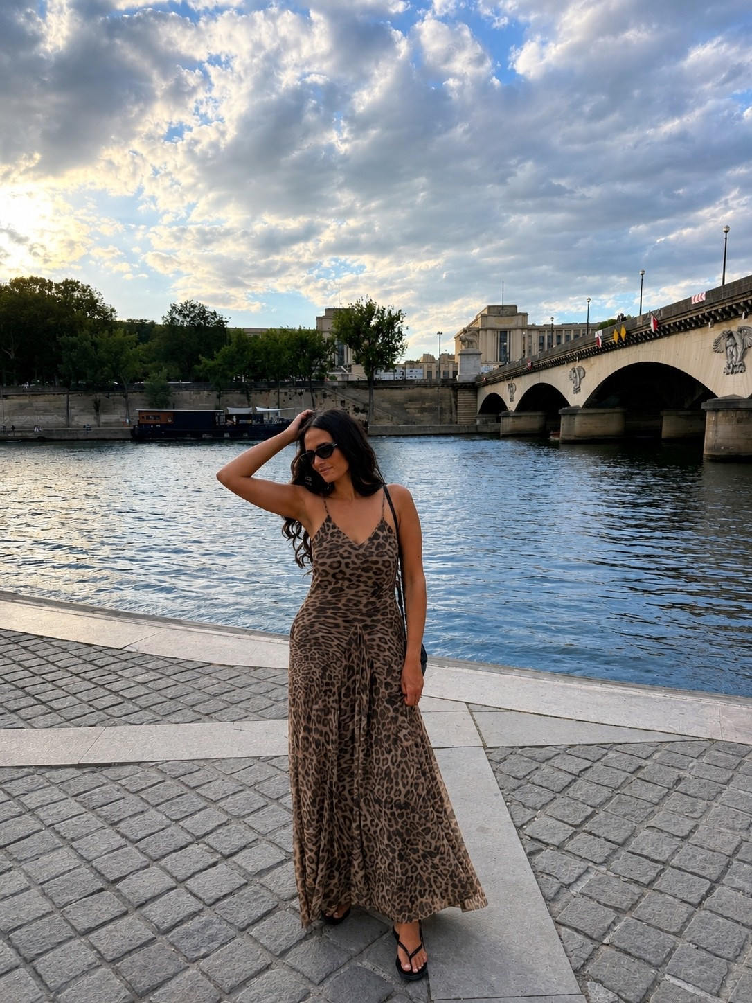 Wearing a medium in the dress