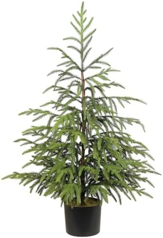 Artificial Norfolk Pine Tree - 36" Faux Christmas Tree Potted Green for Front Porch Christmas Ind... | Amazon (US)