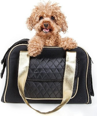 Pet Life Airline Approved Mystique Fashion Pet Carrier Black-M | Target