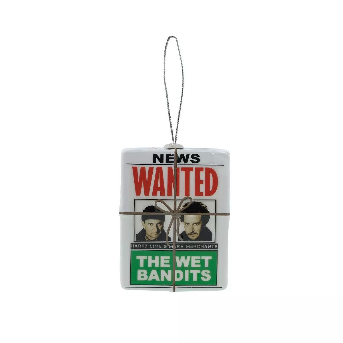 Home Alone The Wet Bandits Newspaper Decoupage Christmas Tree Ornament | Target