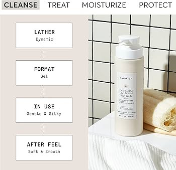 Naturium The Smoother Glycolic Acid Exfoliating Body Wash, Soft & Smoothing Cleanser, 16.9 oz | Amazon (US)