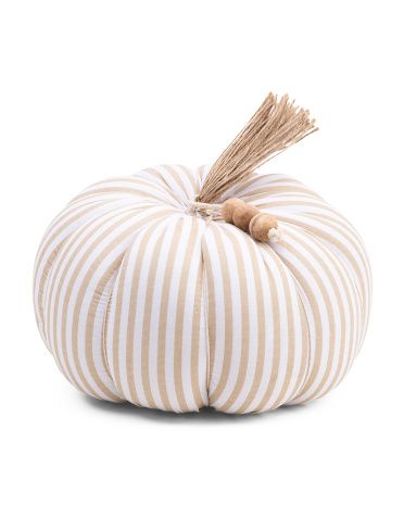 9in Striped Fabric Pumpkin Decor | Marshalls