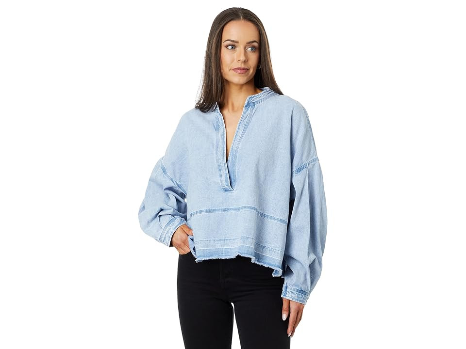 Free People Jude Denim Pullover (Vintage Indigo) Women's Clothing | Zappos