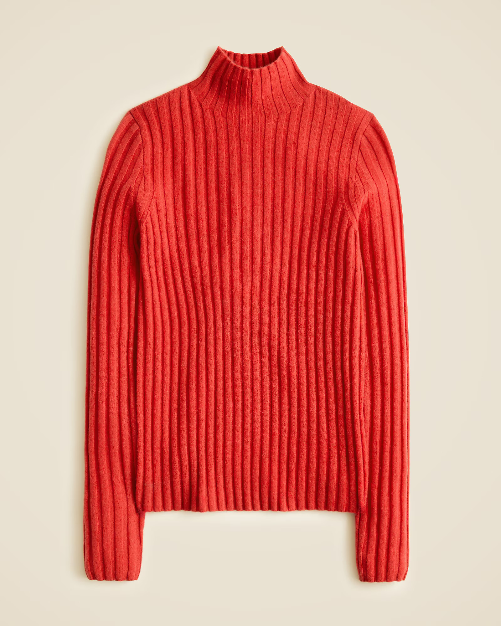 Wide-rib cashmere turtleneck sweater | J. Crew US