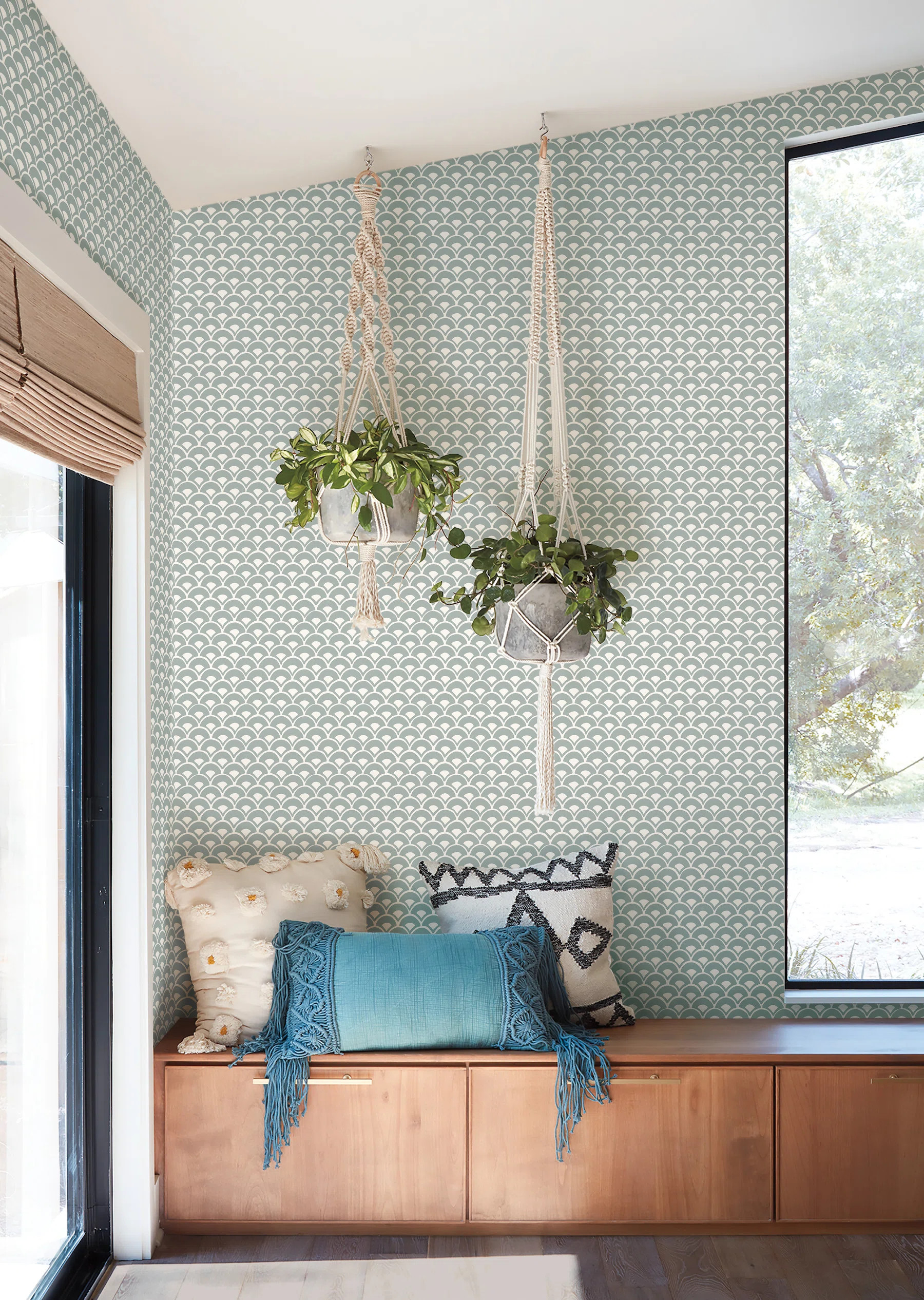 Stacked Scallops Wallpaper | Wayfair North America