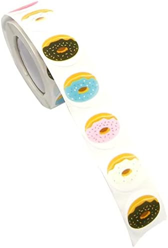 500-Piece Stickers Roll, Stylish Donut Stickers 8 Designs Delicious Looking, Suitable for Your Gi... | Amazon (US)