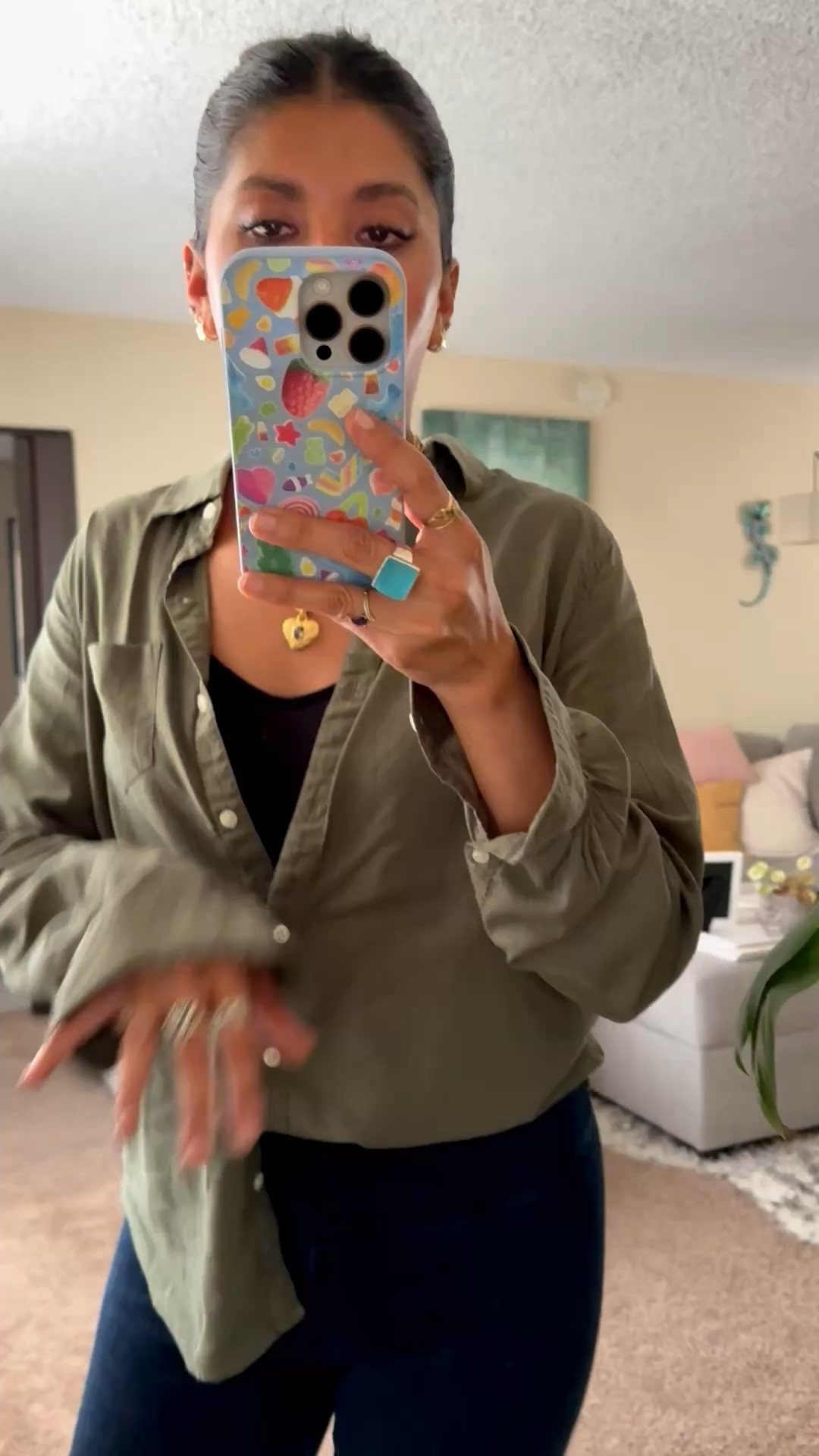 Effortless everyday style but make it elevated 🤍 Loving this comfy chic OOTD featuring my fave olive green Trovata short sleeve button-up layered over a Truekind bra, ultra flattering Yummie denim leggings, and clean classic Thousand Fell Driver sneakers. The perfect casual look for coffee runs, errands, mom life, or a cute everyday outfit that still feels put together ✨ #LTKStyle #OOTD
Top size XS
Bra size S
Bottom size XS
Shoes size 8

casual chic outfit, everyday ootd, olive green button up outfit, trovata shirt style, yummie denim leggings review, flattering leggings outfit, truekind bra outfit, comfortable mom style, casual street style women, neutral outfit aesthetic, sneakers outfit women, thousand fell driver sneakers, comfy stylish outfit, minimalist fashion inspo, leggings and button up outfit, clean girl casual outfit, effortless everyday fashion, california casual style, elevated basics outfit, women’s casual fashion

#LTKStyle #LTKFinds #OOTD #EverydayStyle #CasualChic #LeggingsOutfit #SneakerStyle #MinimalStyle #MomStyle #NeutralFashion #StreetStyle #ComfyFashion #FashionInspo #EffortlessStyle #CleanGirlAesthetic #WomenFashion #StyleInspo #CasualOutfitIdeas #RedondoBeachStyle #LTKFashion

#LTKselfcare #LTKootd #LTKdayinmylife