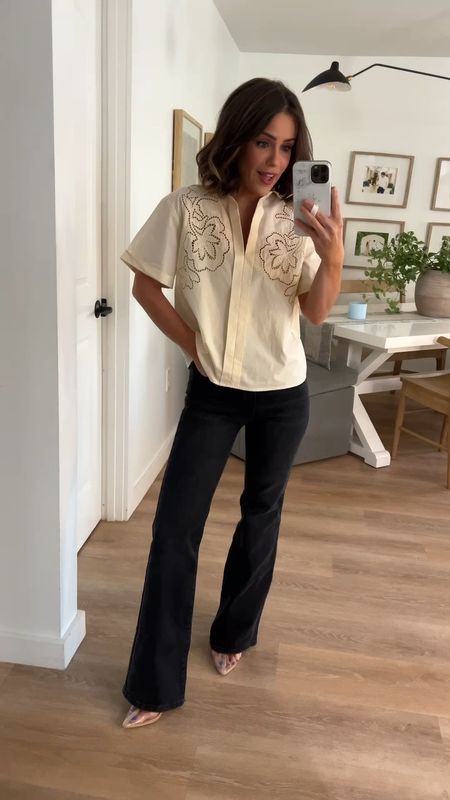 Top in a xxs- size down, oversized fit
Jeans in a size 00 - size up they run small. Stiff rigid denim, no stretch 

#targetfinds #targetstyle

#LTKfindsunder50 #LTKVideo #LTKstyletip