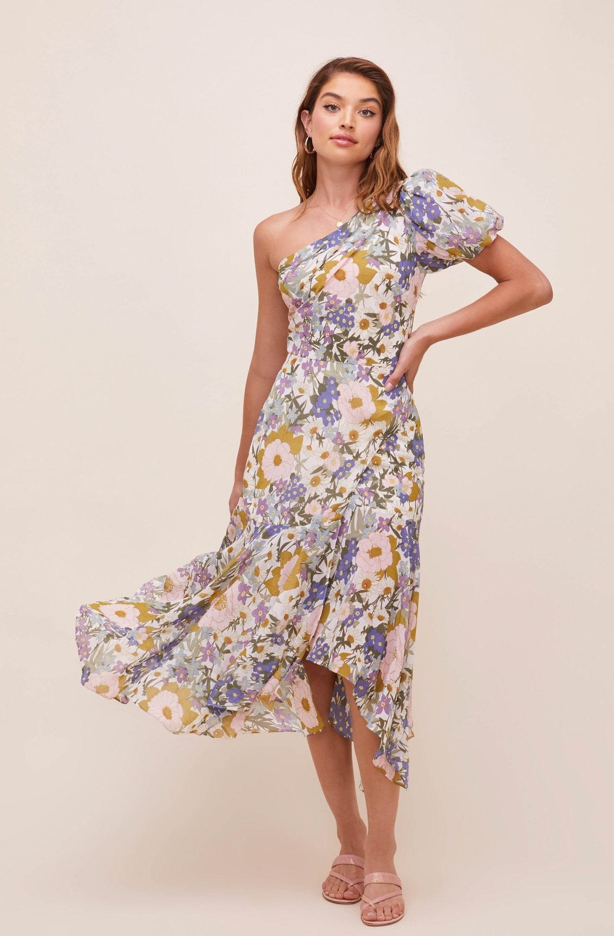 Santorini One Shoulder Midi Dress | ASTR The Label (US)