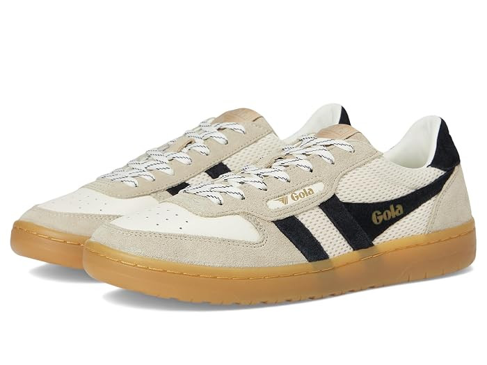 Gola Hawk '83 Women's Shoes White/Bone/Deep Red/Gum : 7.5 B - Medium, Leather | Zappos.com