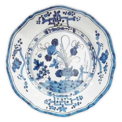 VIDA Faenza Dinner Plate Set of 4 (White and Blue) | Beatriz Ball