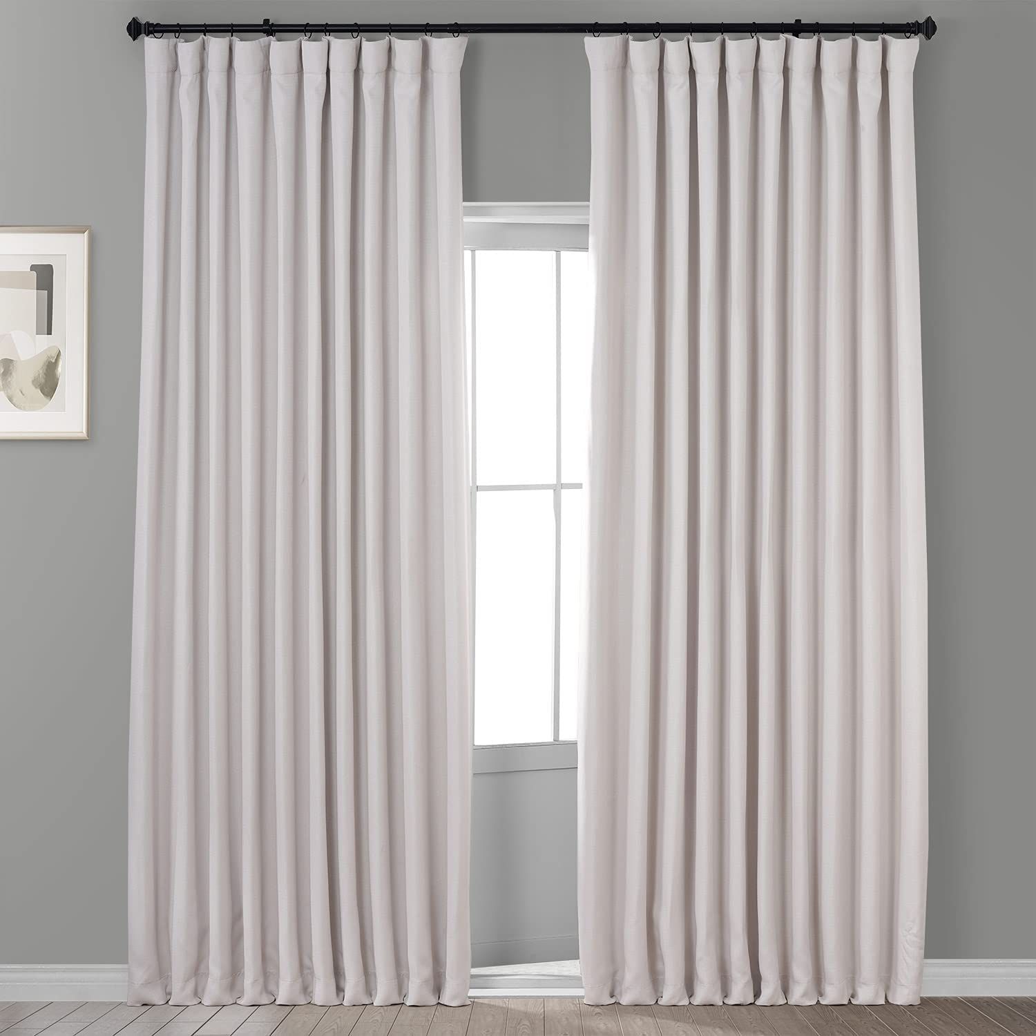 HPD Half Price Drapes BOCH-LN-DW-P Extra Wide Linen Room Darkening Curtain (1 Panel) 100 X 108, B... | Amazon (US)