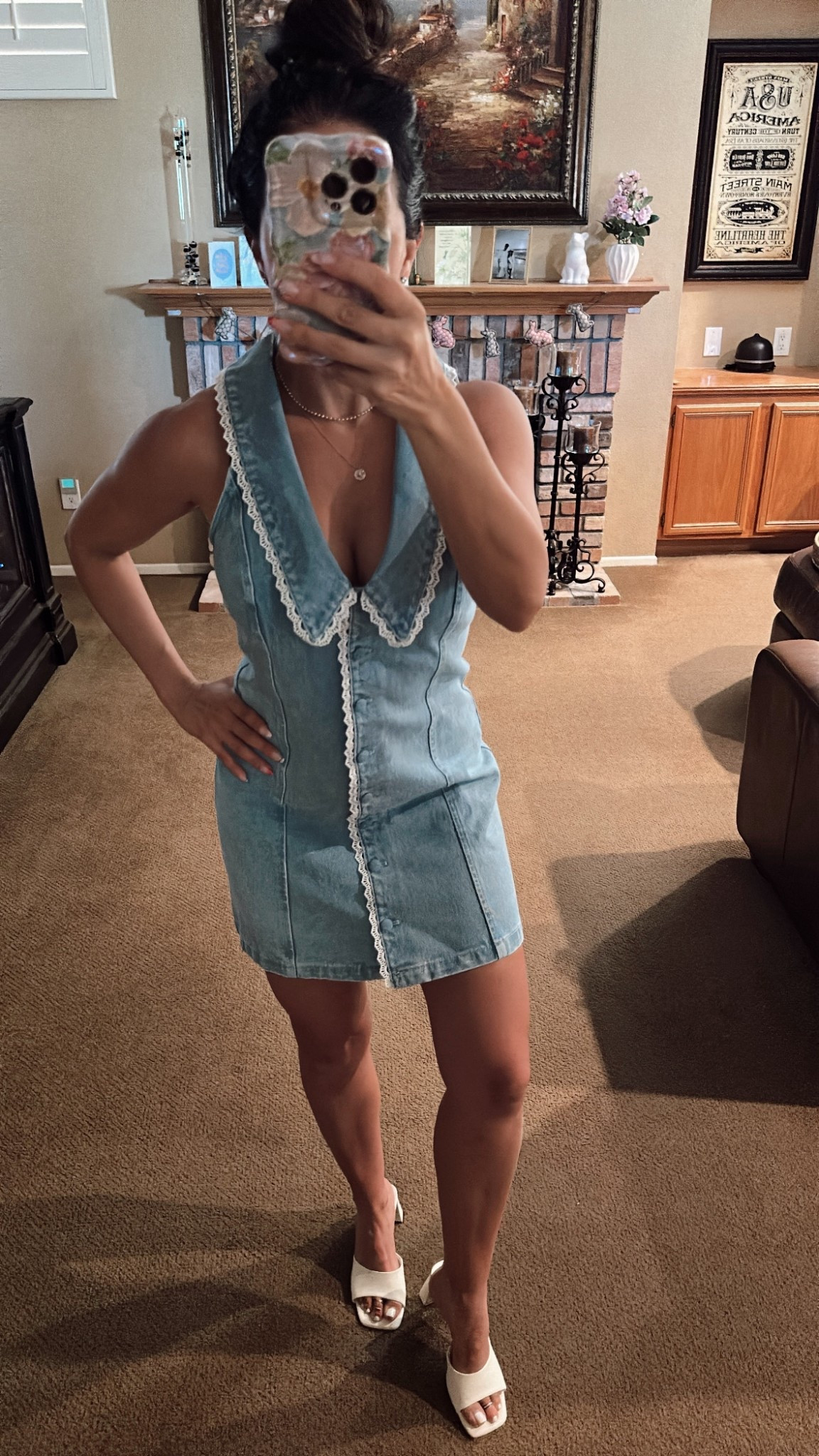 I am a sucker for a cute denim dress! 

#LTKootd #LTKPetite #LTKFestival