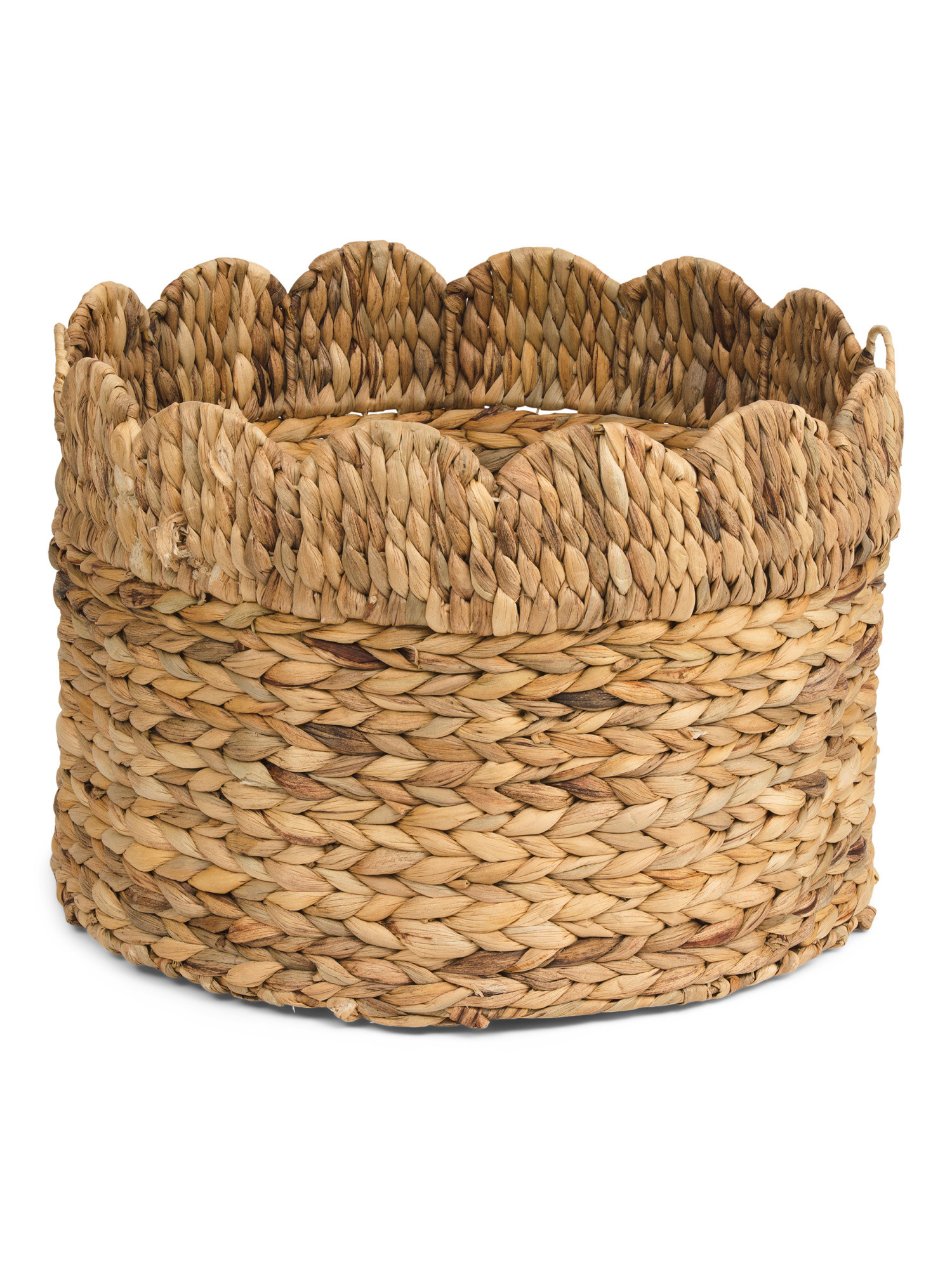 Round Basket With Scallop Top | TJ Maxx
