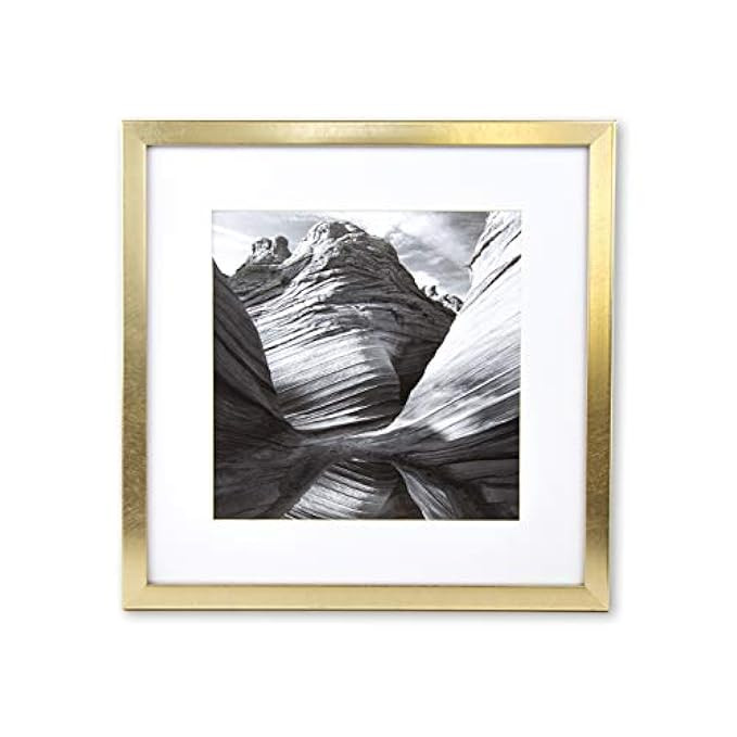 EcoHome 11x11 Picture Frame Gold - Made to Display Pictures 8x8 with Mat or 11x11 Without Mat, Mid-C | Amazon (US)