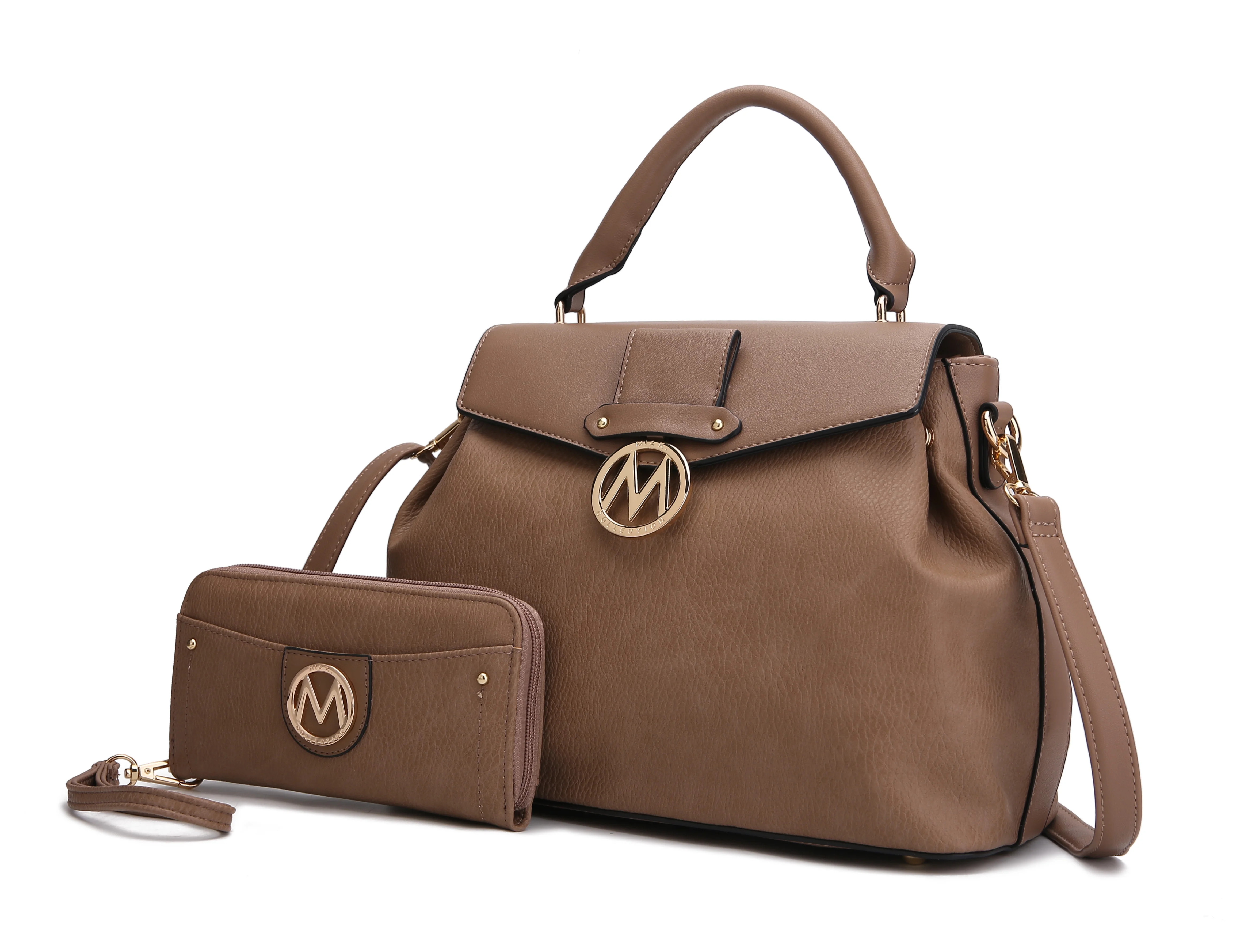 MKF Collection Aurora Crossbody Satchel & Wallet by Mia K. -Taupe | Walmart (US)