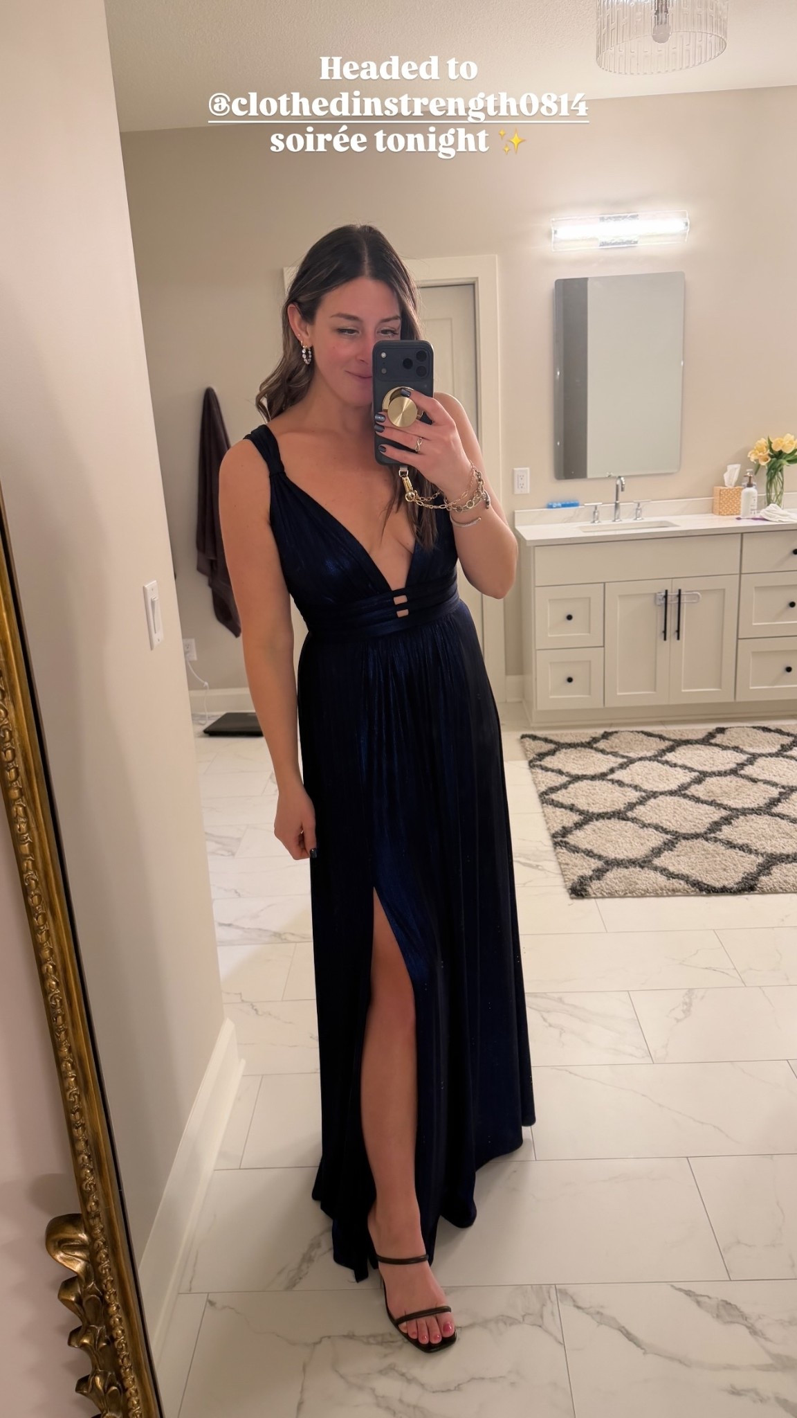 Headed to @clothedinstrength0814 soirée tonight ✨ gala gown // black tie wedding guest dress 

#LTKootd #LTKdayinmylife #LTKWedding