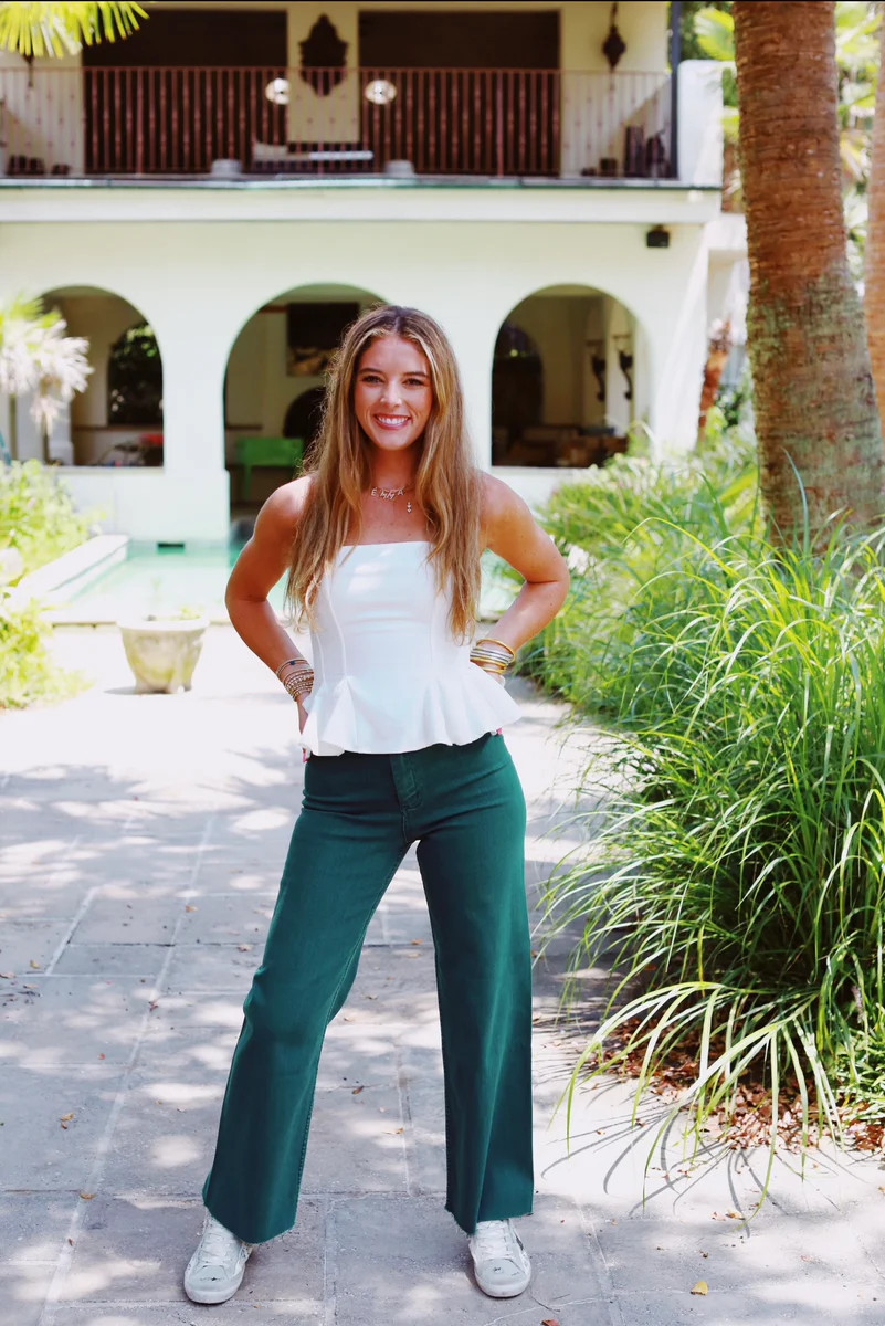 Jackie Jeans - Green | Triple Threads