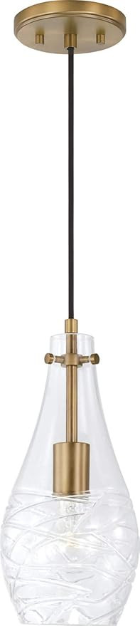 Austin Allen AA1006AD Kier Transitional Clear Teardrop Mini Pendant Lighting Fixture, 1-Light 100... | Amazon (US)