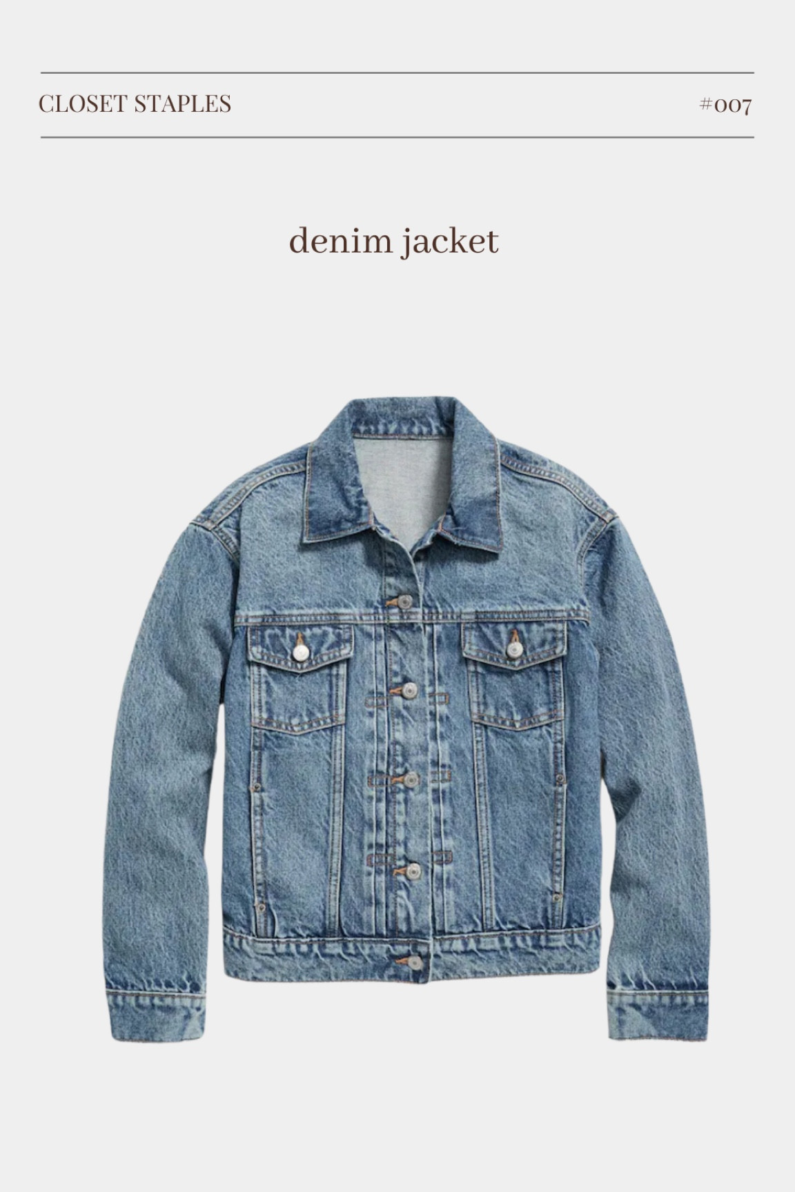 The Basics// denim jacket 

#LTKstyletip #LTKfindsunder50 #LTKmidsize