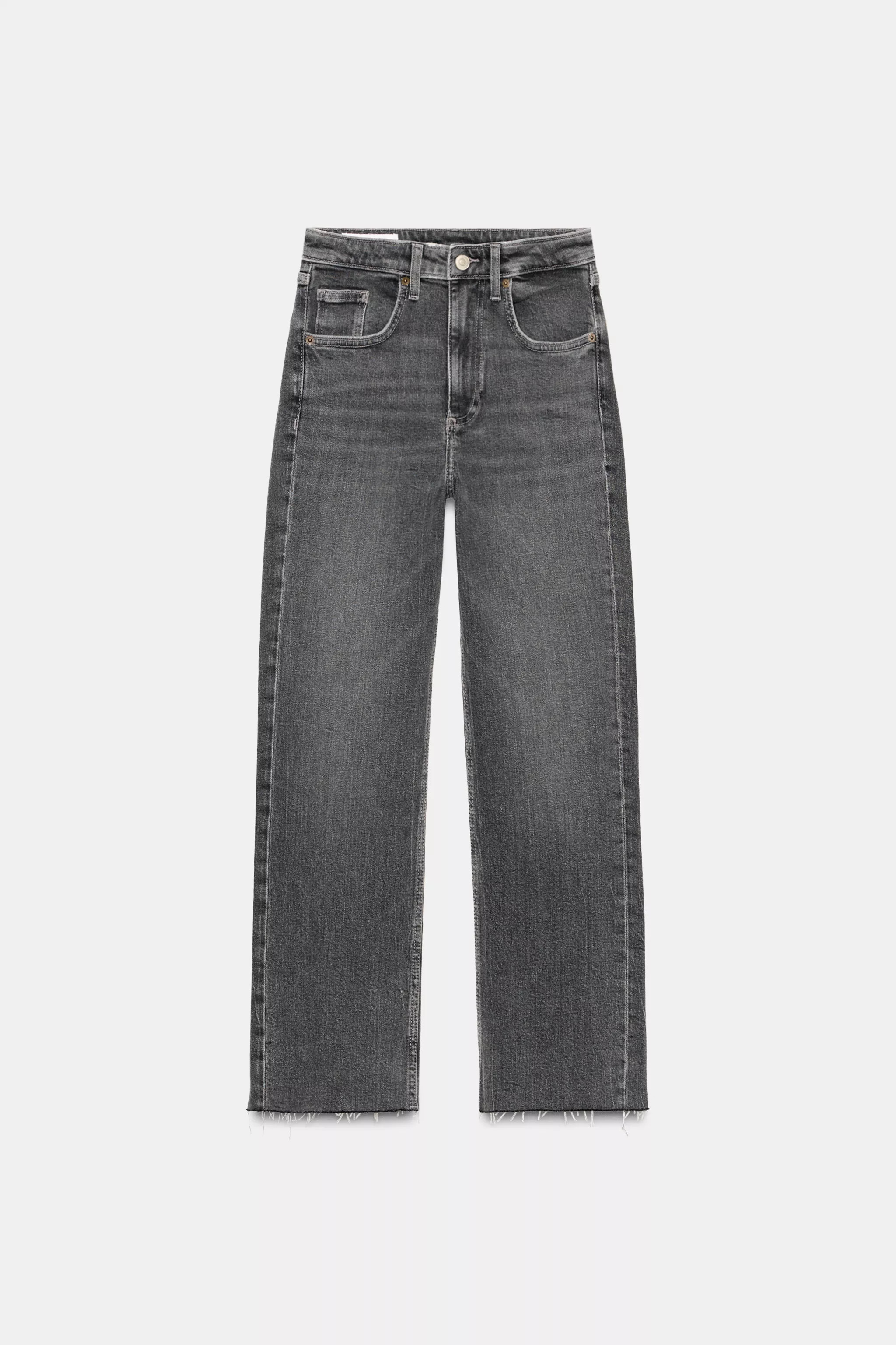 TRF HIGH-WAISTED CROPPED FLARE JEANS | Zara Canada