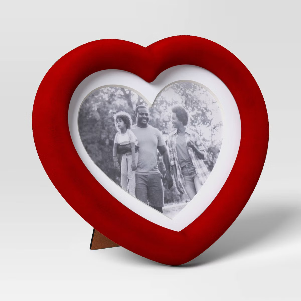 4"x6" Heart Shaped Matted Fabric Valentine Table Picture Frame - Threshold™ | Target