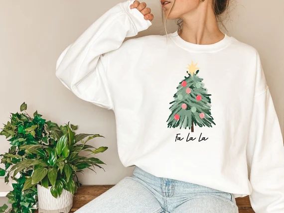 Fa La La Sweatshirt Christmas Tree Sweater Fa La La Sweater - Etsy | Etsy (US)