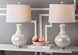 Safavieh Lighting Collection Shelley Coastal White Capiz Shell Gourd 25-inch Bedroom Living Room Hom | Amazon (US)
