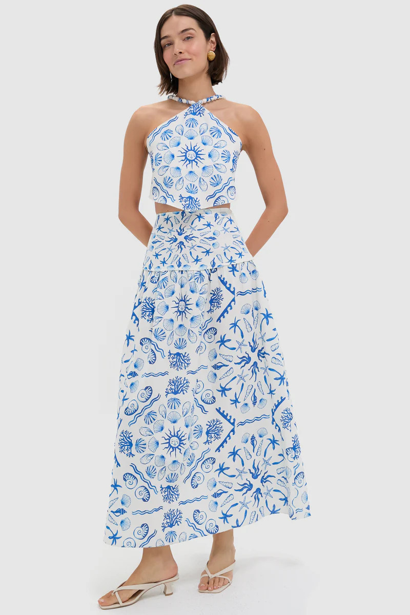 Deep Blue Sea Sable Maxi Skirt Set | Tuckernuck (US)