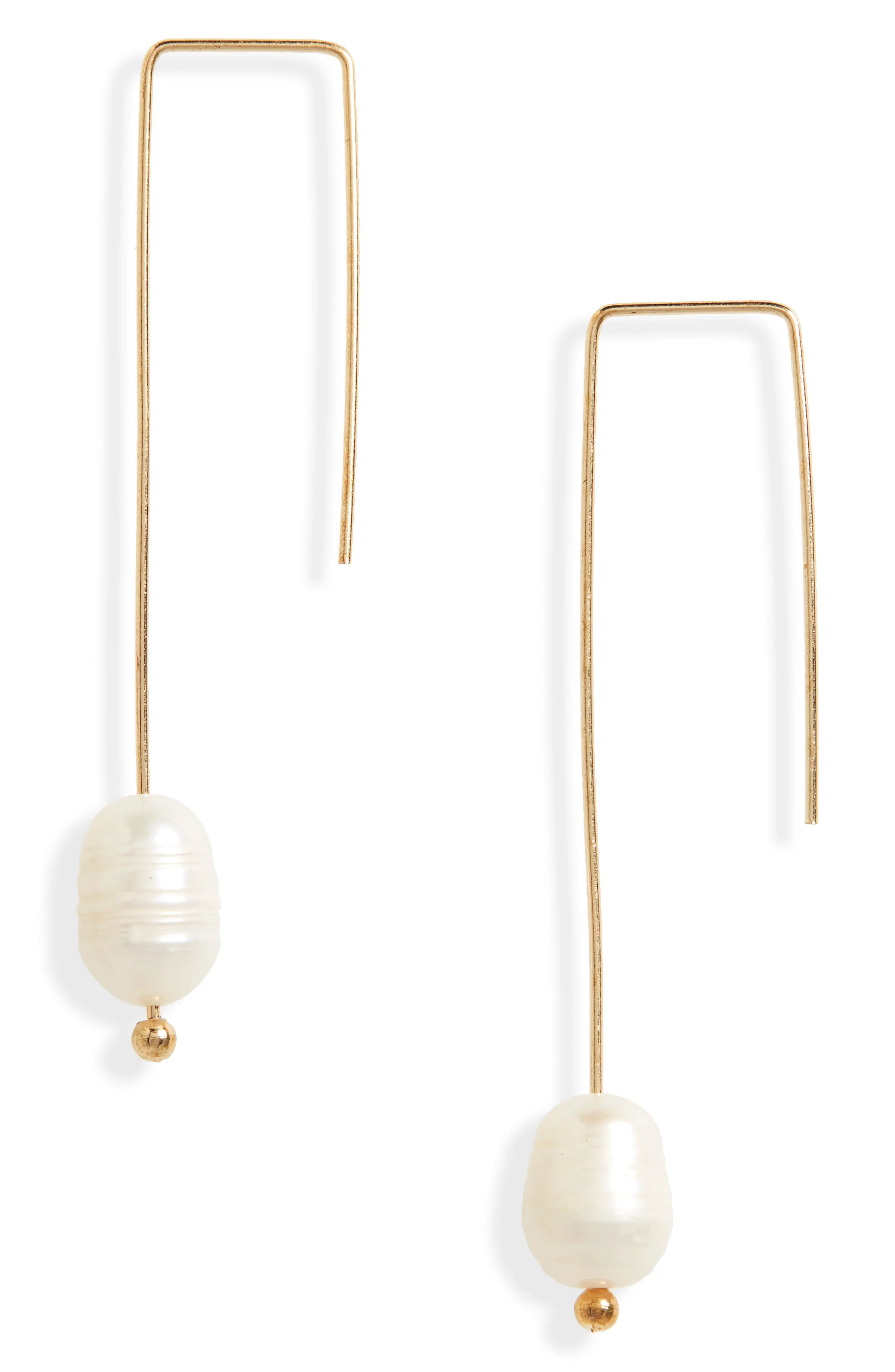 Women's Canvas Jewelry Imitation Pearl Earrings | Nordstrom