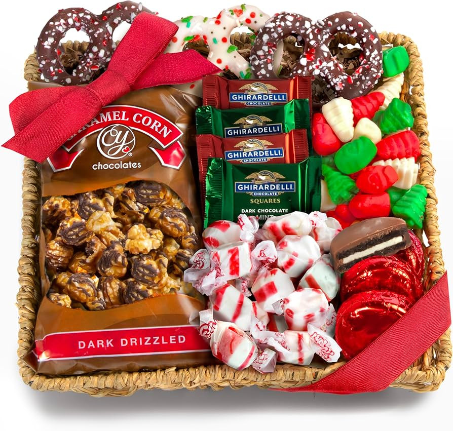 A Gift Inside Holiday Classic Chocolate, Candy & Crunch Gift Basket With Handmade Chocolates, Ghi... | Amazon (US)