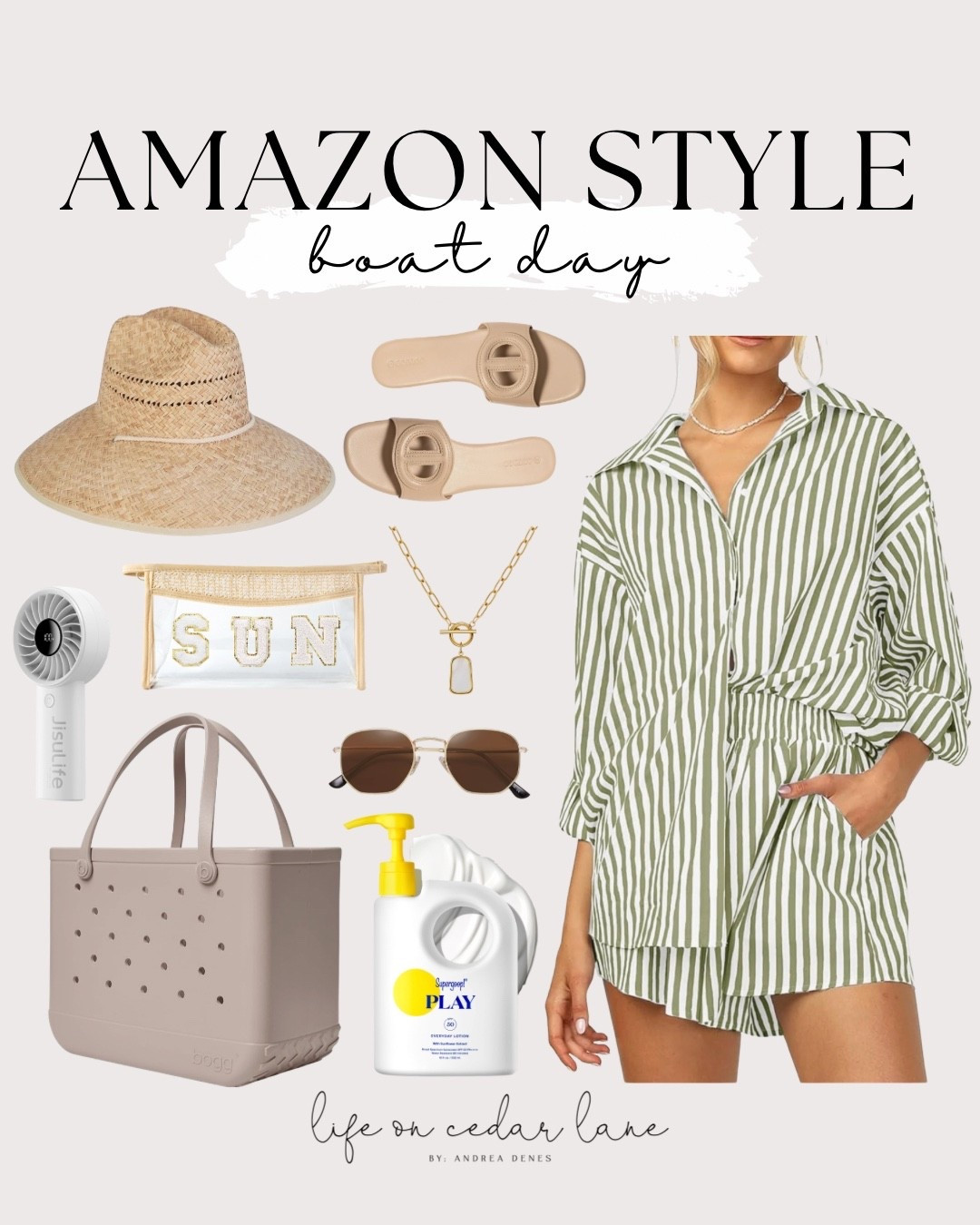 Boat day ready with these Amazon essentials! Perfect for a day out. #boatday #amazonstyle

#LTKOver40 #LTKSaleAlert #LTKSwim