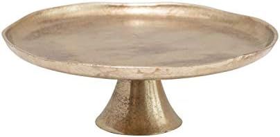 Bloomingville Metal Pedestal, Antique Gold Finish Tray | Amazon (US)