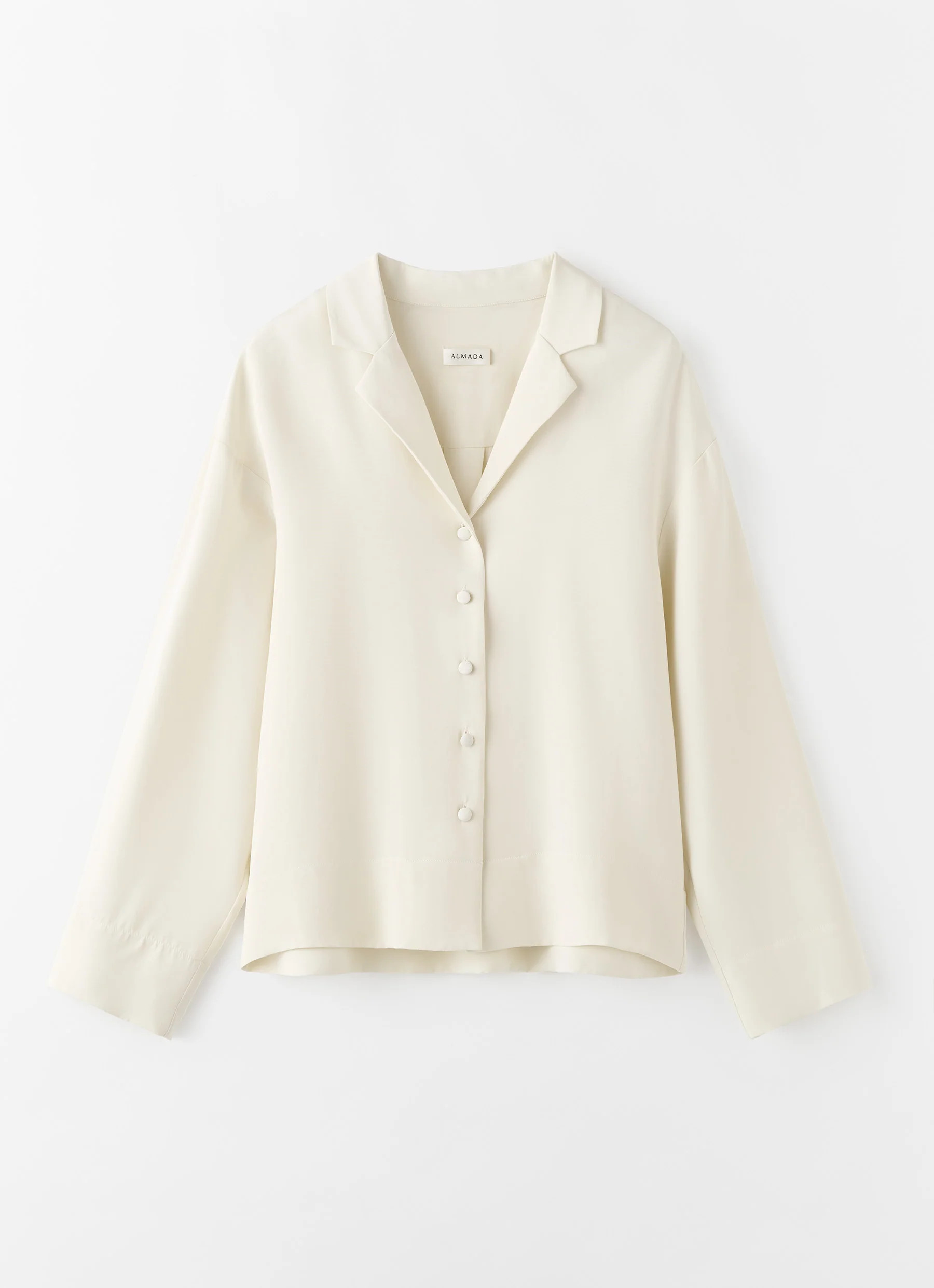 Leia Silk Shirt, vanilla | Almada Label