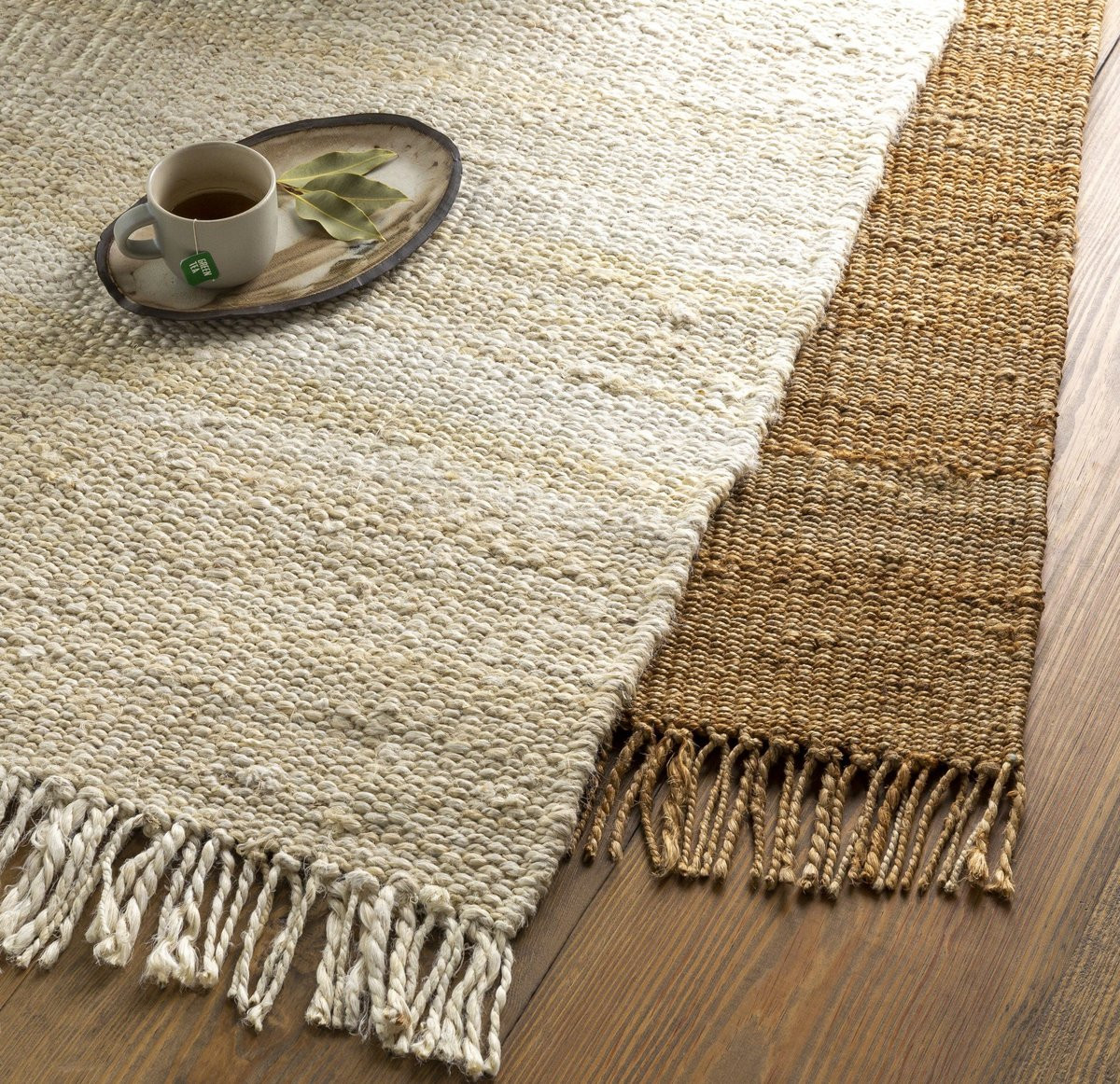 Jute - Natural Bleached Area Rug | Rugs Direct