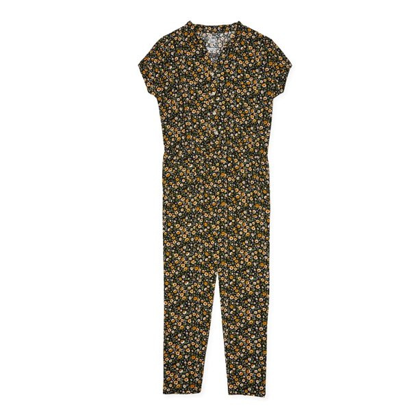 Wonder Nation Girls’ Cap Sleeve Fashion Jumpsuit With Elastic Waist, Sizes 7-18 & Plus | Walmart (US)