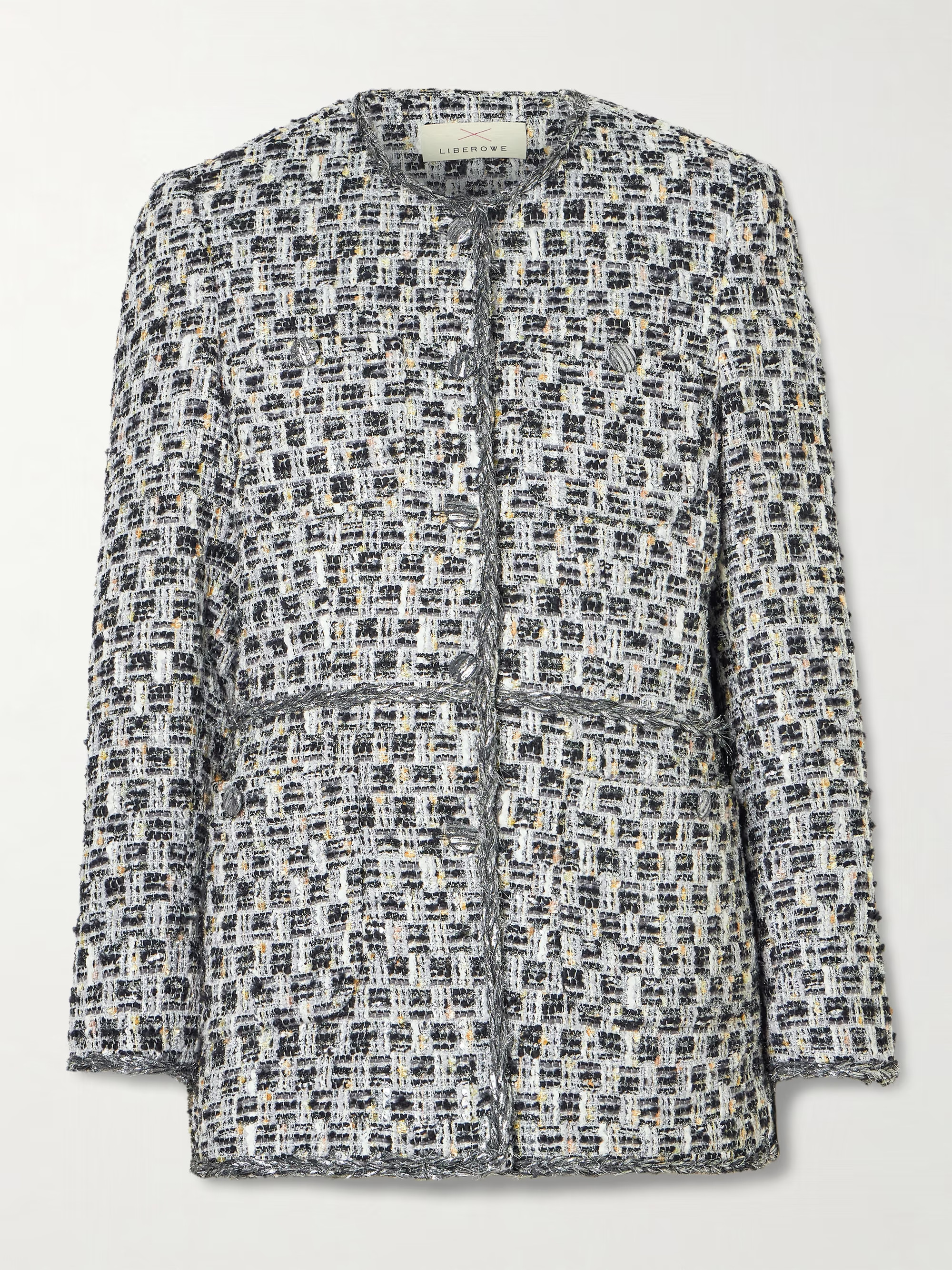 Diya metallic tweed blazer | NET-A-PORTER (UK & EU)