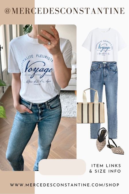 A French graphic t shirt is always an easy way to look chic. Pair it with patterned flats and a structured bag for a complete outfit.

And this t shirt is less than €13 /$13 😍 EU links are first, US links second! 

Casual chic outfit, French girl style, French blogger, chic French outfit, casual work outfit, how to style a graphic t shirt

#LTKitbag #LTKeurope #LTKunder50