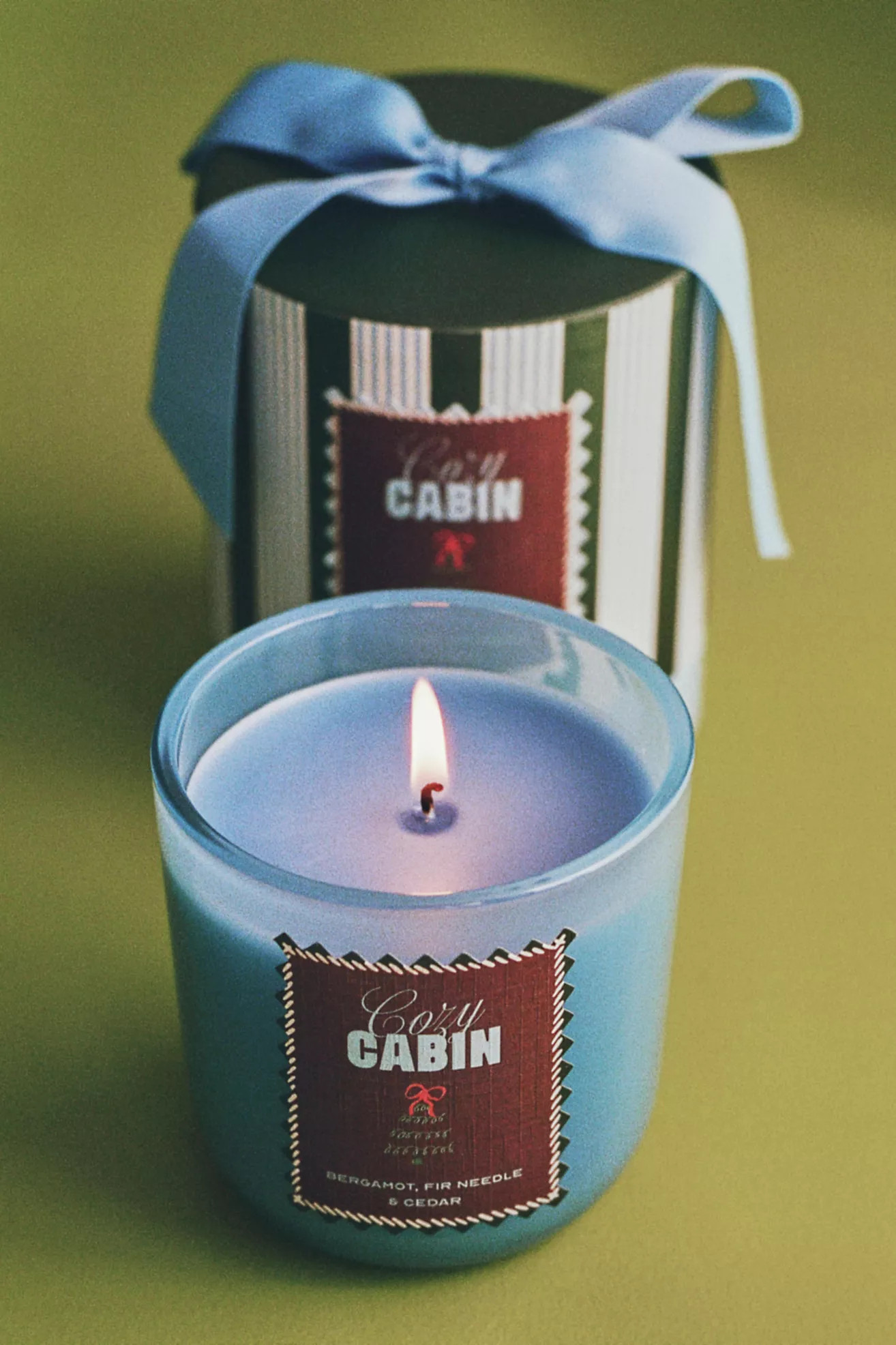 Anthropologie x Papier Woody Cozy Cabin Boxed Glass Candle | Anthropologie (US)