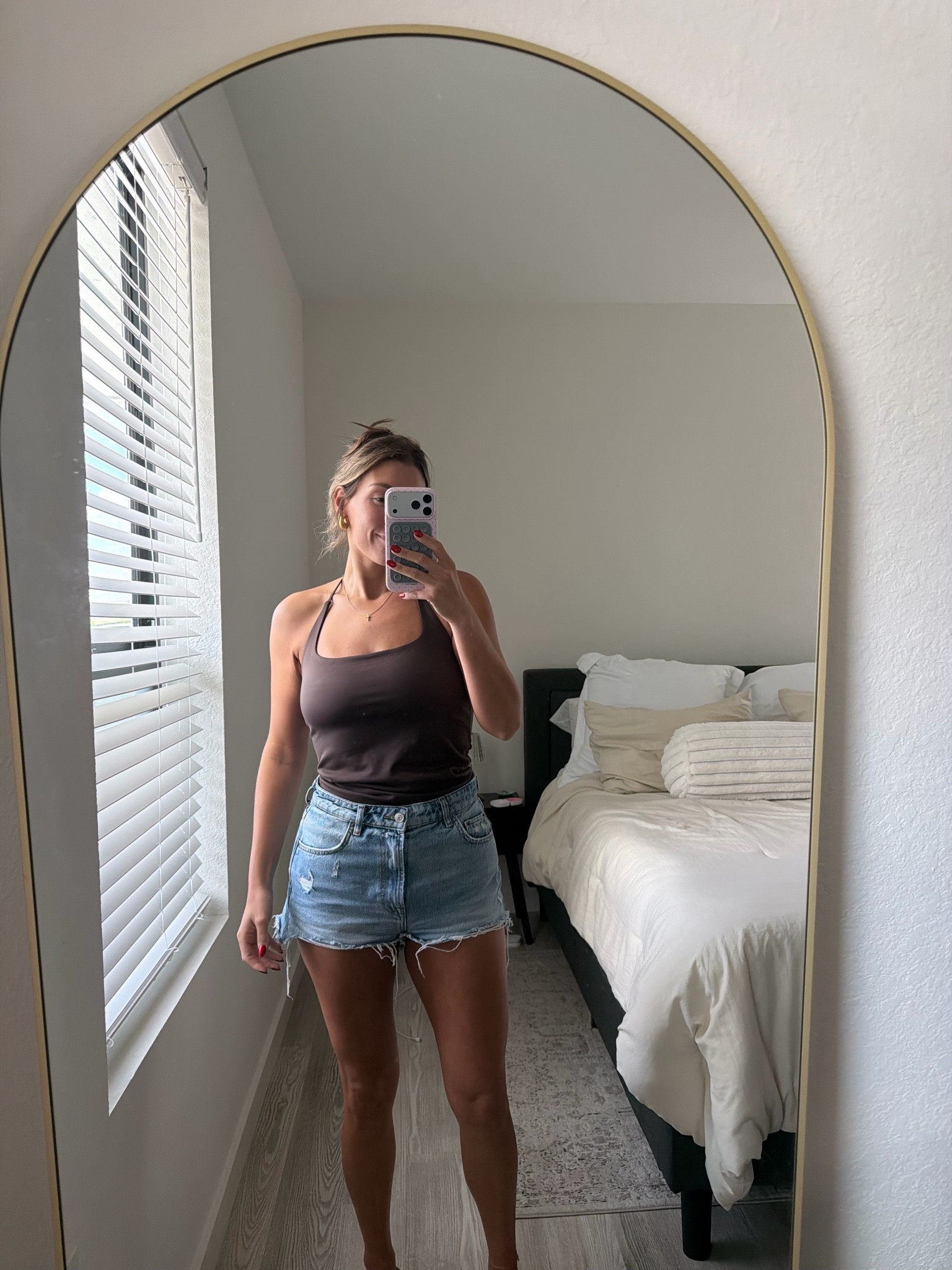 Easy summer uniform: denim cutoffs + a simple brown top = effortless, everyday style. Comfy, classic, and ready for everything from coffee runs to sunset strolls. ☀️🤎

#LTKdayinmylife #LTKgrwm #LTKootd