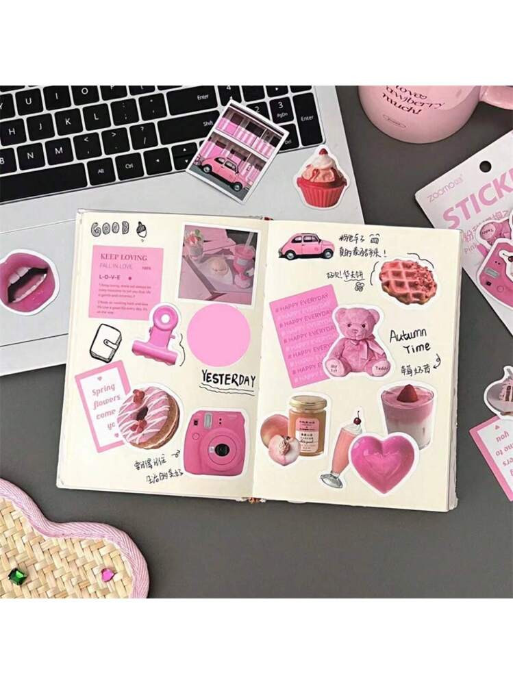 40pcs/Pack Adorable Cartoon Stickers For Multi-Purpose Decoration, Ideal For Suitcases, Journals | SHEIN