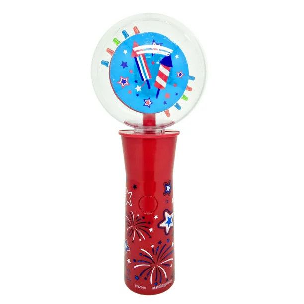 Patriotic Handheld Light Up Jumbo Globe Spinner Red, Way to Celebrate | Walmart (US)