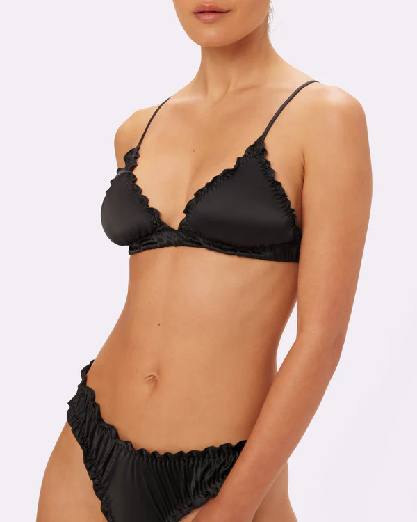 Radiant Flutter Triangle Bralette | Glow Satin (Eightball) | Parade