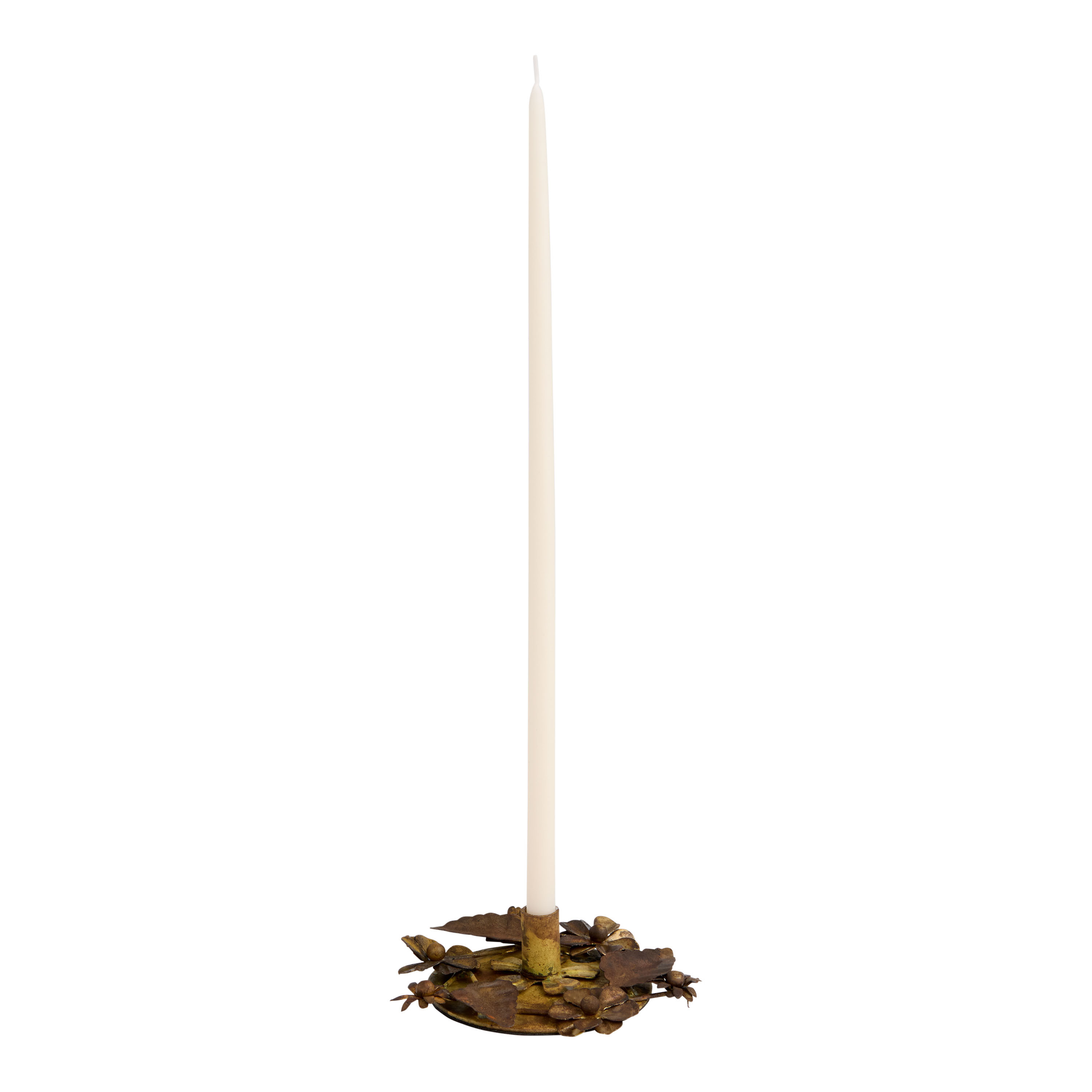 Gold Harvest Bouquet Mini Taper Candle Holder | World Market