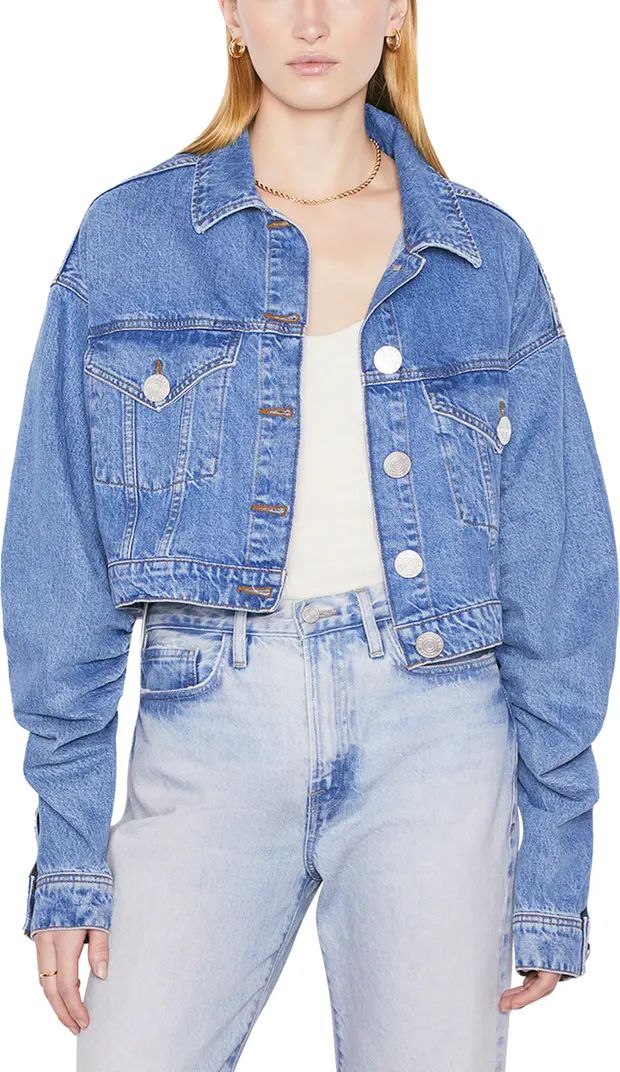 FRAME Crop Denim Trucker Jacket | Nordstrom | Nordstrom