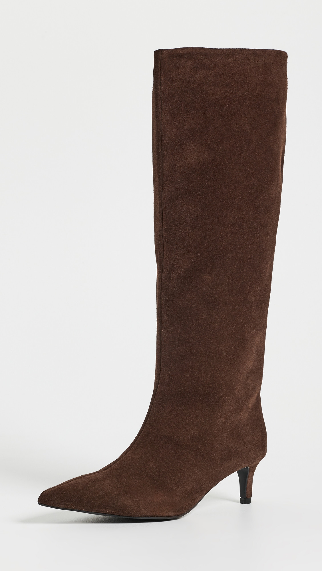 Free People Kiki Kitten Heel Suede Boots Chocolate Suede 8 | Shopbop