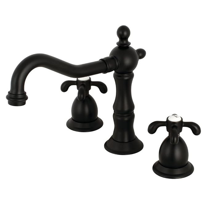 Kingston Brass KS1970TX French Country 8" Widespread Lavatory Faucet, Matte Black | Amazon (US)