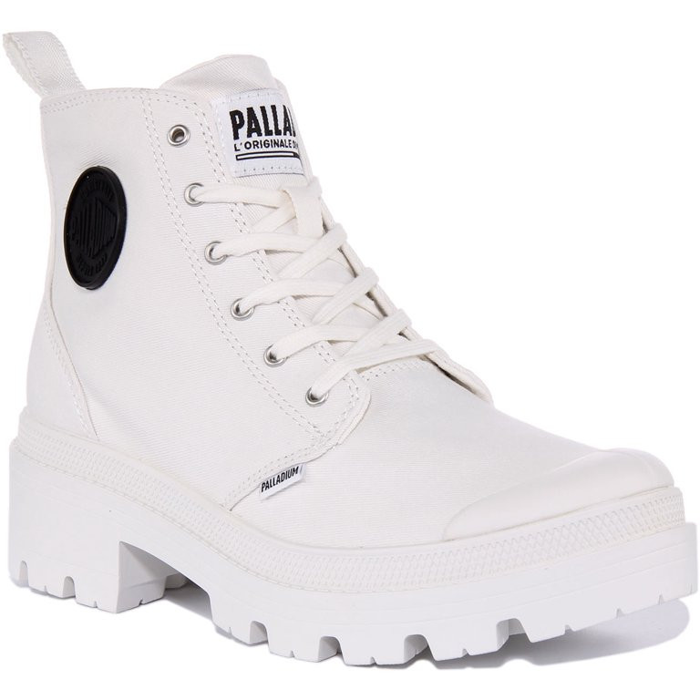 Palladium Pallabrouse Side Zip Lace Up In White Size 8 | Walmart (US)
