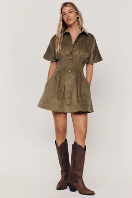 Tobie Corduroy Mini Shirtdress | Anthropologie (US)